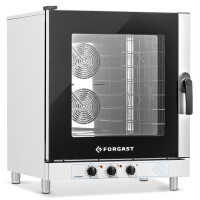 Four mixte à convection vapeur électrique 6 GN 1/1 ou 6 plaques 60x40 cm, 10,5 kW | FORGAST FG09522