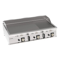 Plaque grill gaz lisse sur pied 120 cm | TECNOINOX 713155