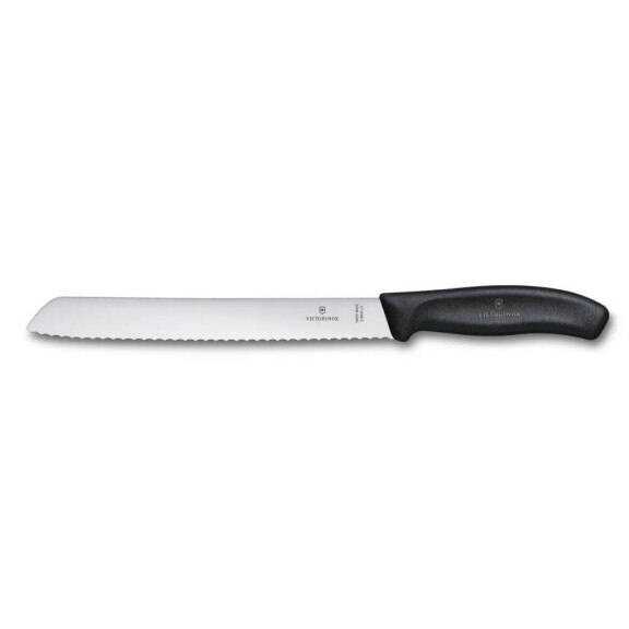 Couteau à pain Swiss Classic noir long. lame 21 cm | VICTORINOX 6.8633.21B