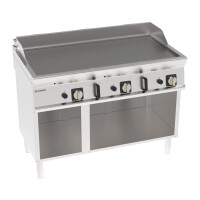 Plaque de grill à gaz lisse sur piètement ouvert 120 cm | TECNOINOX 713159