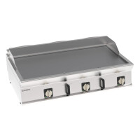 Plaque grill électrique lisse chromée 120 cm, 400V Tecno74 | TECNOINOX 716204