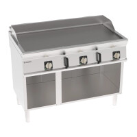 Plaque de gril électrique lisse sur base ouverte 120 cm 400V Tecno74 | TECNOINOX 716206