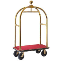 Chariot à bagages en acier doré, 110x61 cm | CONTACTO 1652/115