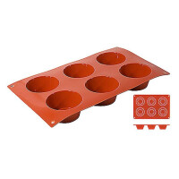 Moule à muffins en silicone, 6 cavités, Ø 6,9 cm | CONTACTO 6634/076