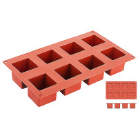 Moule pour biscuits en forme de cube, en silicone, 8 cavités, 5x5x5 cm | CONTACTO 6644/050