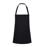 Tablier court Basic 75 x 60 cm avec poche et boucle noir | KARLOWSKY BLS 6-1-Stck