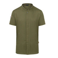 Veste de cuisine Green-Generation à manches courtes vert mousse homme | KARLOWSKY JM 36-79