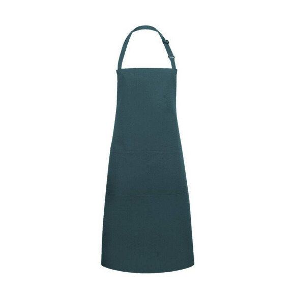 Tablier de cuisine Basic 75 x 90 cm avec poche et boucle vert pin | KARLOWSKY BLS 5-80-pce