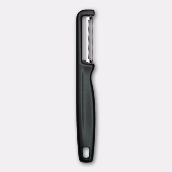 Éplucheur double face IOTA à lame dentelée, noir | VICTORINOX 6.0943.3