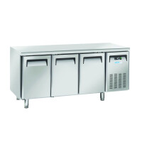 Table réfrigérée 3-portes avec groupe latéral, 180x70x85 cm, 400 l | ARKTIC 236727