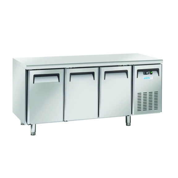 Table réfrigérée 3-portes avec groupe latéral, 180x70x85 cm, 400 l | ARKTIC 236727