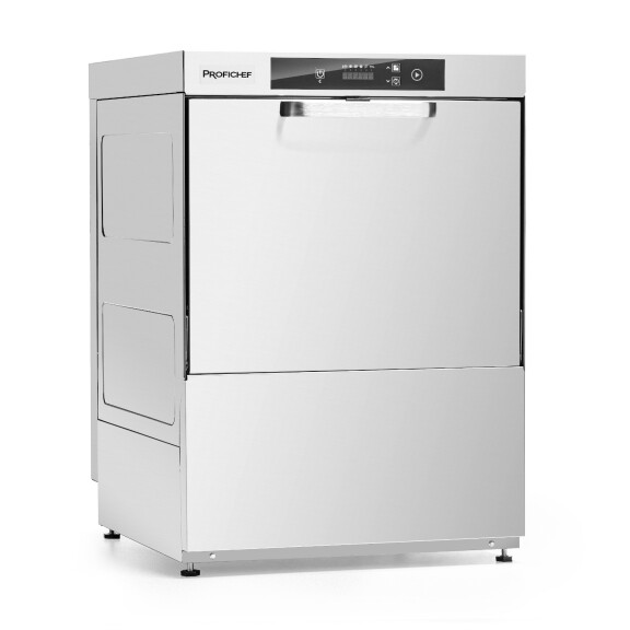 Lave-vaisselle universel professionnel SMART, commande électronique, pompe de vidange, doseur de produit de lavage, 3,25 kW, 230 V | PROFICHEF PCZ-04