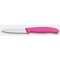 Couteau à légumes et fruits Swiss Classic, lame dentelée, rose, long. lame 8 cm | VICTORINOX 6.7635.C1