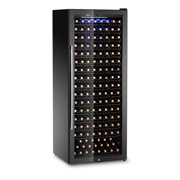 Cave à vin, 1 zone, 224 bouteilles, noire, 542 l, 15 clayettes | ARKTIC 237144