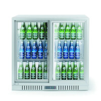 Réfrigérateur à boissons 2-portes, portes coulissantes, 150 L, aluminium, argenté | ARKTIC 236918