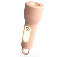 MOB Glowy latarka silikonowa dziecięca 1200mAh USB / różowa