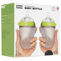 COMOTOMO 2PAK BUTELKA SILIKOOWA ANTUKOLKOWA 250 ml GREEN