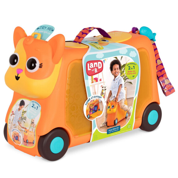 B.Toys walizka jeździk dla dziecka kot GoGo Ride On 2+