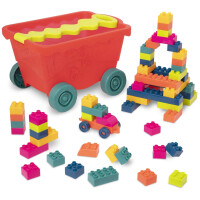 B.TOYS WÓZEK WAGONIK I KOLOROWYMI KLOCKAMI 18M+