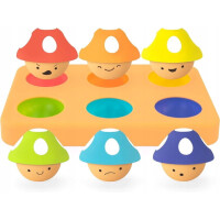SASSY PSOTNE GRZYBKI ZABAWKA EDUKACYJNA SORTER Z KLOCKAMI 12M+