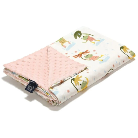 La Millou lekki koc minky roz L 110x140 / Frogs