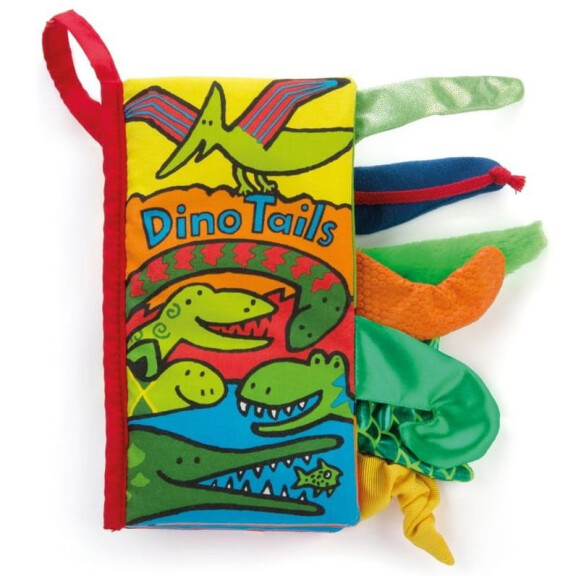 Jellycat książeczka sensoryczna z ogonkami 0M+ / Dino Tails