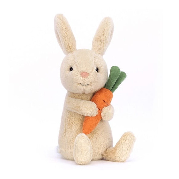 JELLYCAT WESOŁY KRÓLICZEK Z MARCHEWKĄ MASKOTKA PRZYTULANKA 15 cm
