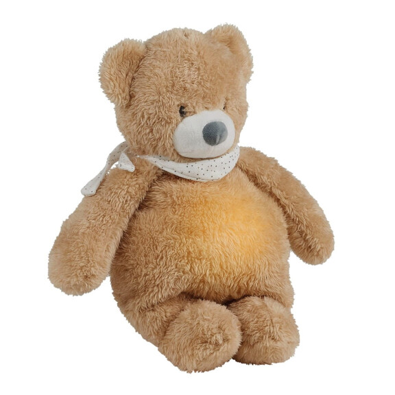 PETIT&MARS PLUSZOWA PRZYTULANKA MUZYCZNA ZE ŚWIATŁEM I CZUJNIKIEM PŁACZU BEAR BRĄZ