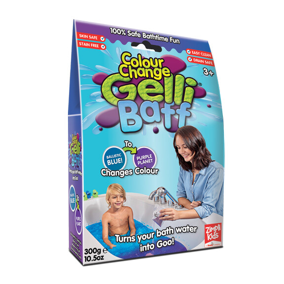 Magiczny proszek do kąpieli, Gelli Baff Colour Change, błękitny, 3+, Zimpli Kids