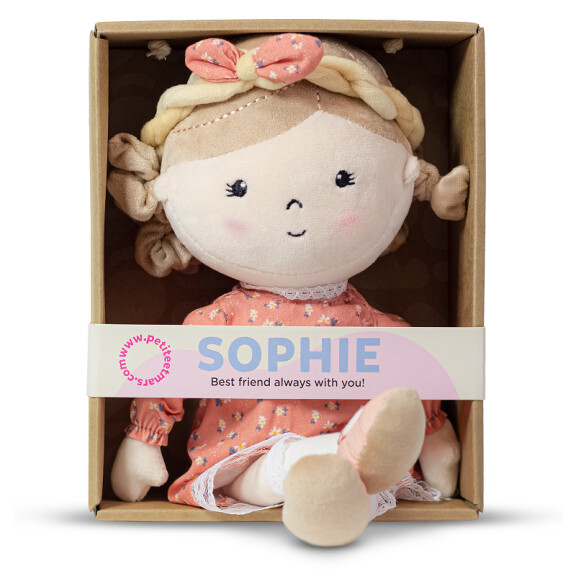 Petite&Mars Pluszowa laleczka przytulanak szmaciana Sophie 0m+ 35 cm
