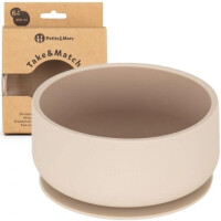 Petite&Mars Silikonowa miseczka z przyssawką Take&Match Desert Sand