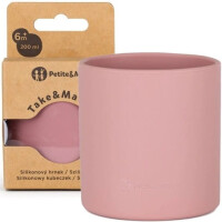 Petite&Mars Kubek silikonowy dla dziecka 200 ml / Dusty Rose