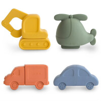MUSHIE SEALIFE ZESTAW SILIKONOWYCH ZABAWEK DO KĄPIELI 4 szt VEHICLES