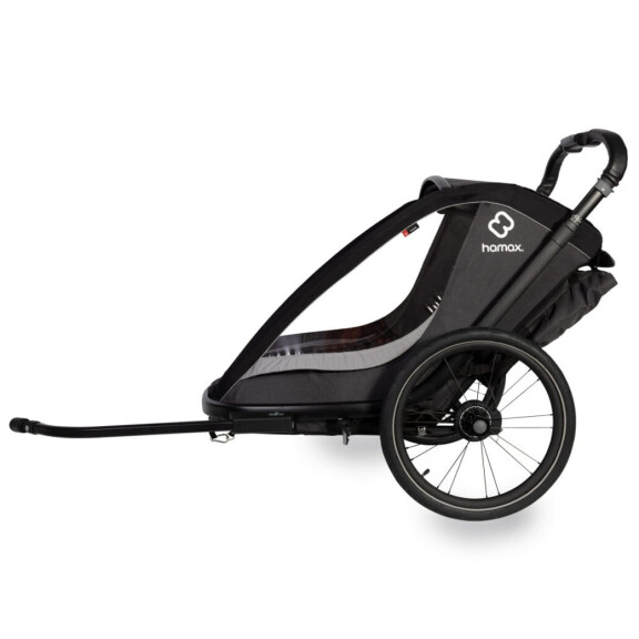 Hamax Cocoone One Przyczepka rowerowa dla dzieci wózek spacerowy 4w1 / Grey Black