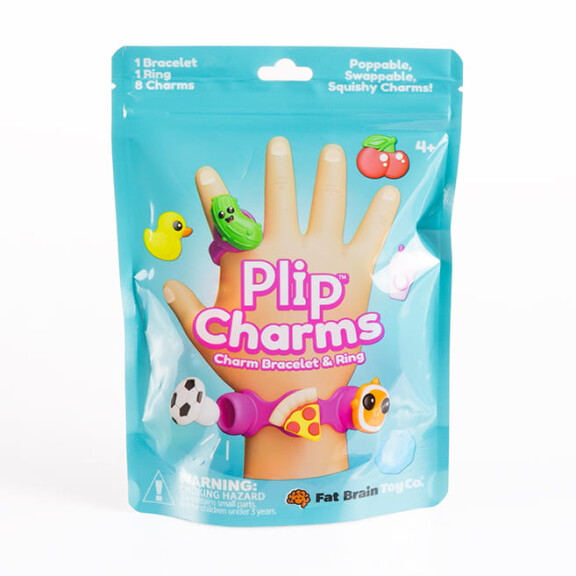 Fat Brain Toys Biżuteria dla dzieci Plip Charms ZESTAW bransoletka +pierścionek +8 charmsy