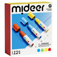mideer Szybkoschnące, miękkie, zmywalne kredki (12 kolorów)