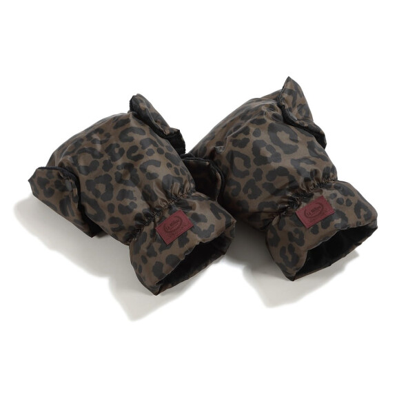 La Millou rękawice mufka ocieplacz dłoni do wózka ortalion / Leopard Choco