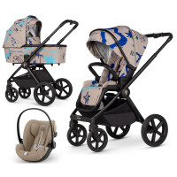 Venicci Upline 2 wózek dziecięcy zetaw 3w1 z fotelikiem Cybex / Draft Beige Paprocki i Brzozowski