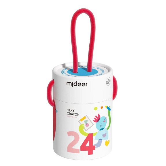 mideer Wiaderko szybkoschnących, miękkich zmywalnych kredek (24 kolorów)