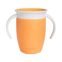 Munchkin Miracle 360° kubek treningowy z uchwytami, pomarańczowy, 207 ml