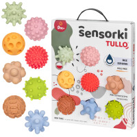 TULLO 803 Sensorki Tullo. Piłki sensoryczne 8 szt. Bez dziurki. Pastelowe