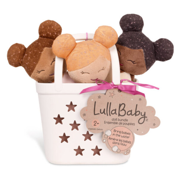 LullaBaby Bath Dolls – TRIO laleczek KĄPIELOWYCH, z koszykiem
