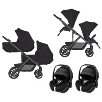 Anex Modu Double wózek dziecięcy dla bliźniąt zestaw 2x gondola 2x spacerówka 2x fotelik 0-13 kg Maxi Cosi Pebble Pro2 / Nighty