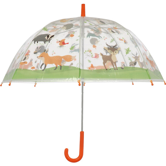 Esschert DesignPrzezroczysty parasol dziecięcy – Leśne Zwierzęta, 3+