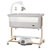 Carrello Bloom łóżeczko dostawne 3w1 z systemem bujania / Silk Beige Wooden