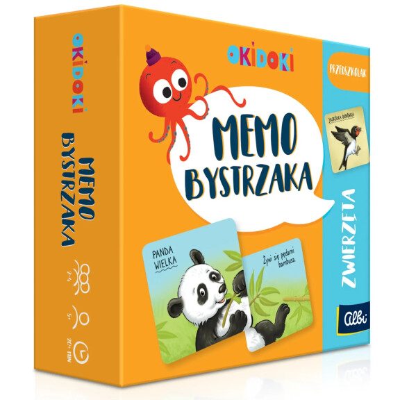 Okidoki Memo bystrzaka. Zwierzęta Gra memory Albi 5+