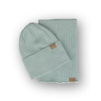 Patulove Merino set całoroczny - czapka i komin Pastel Mint