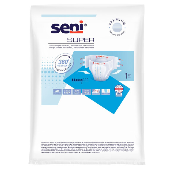 Seni Super Plus felnőtt nadrágpelenka (termékminta) M