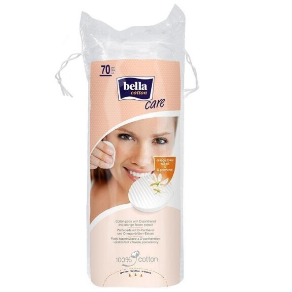 Bella Cotton Care vattakorong, narancsvirág 70 db