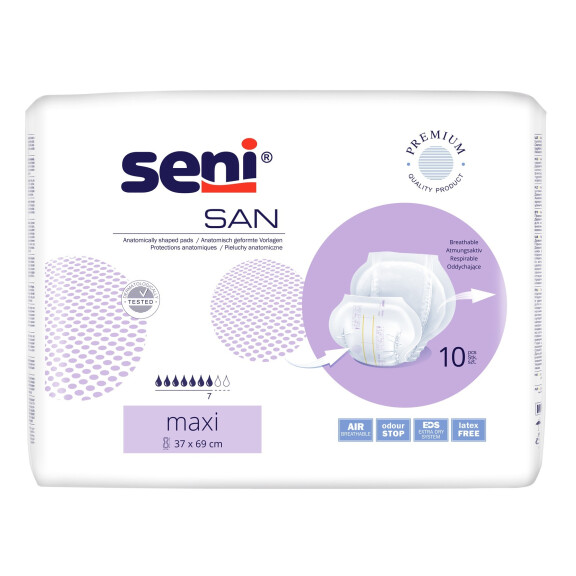 Csomag 8x Seni San Maxi anatómiai betét 10 db